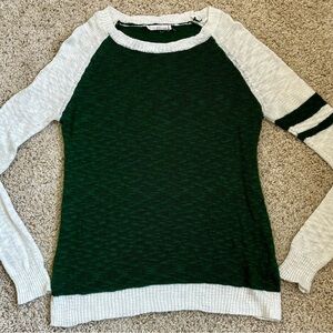 Ellison Forest Green and Cream Women's Sweater